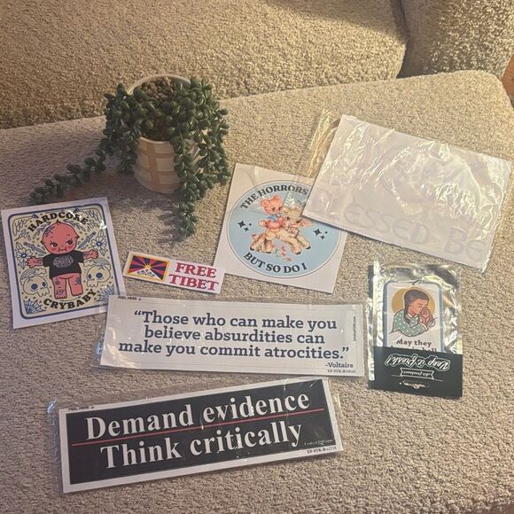 Assorted Sticker Pack with Thought-Provoking Designs - Picture 1 of 9